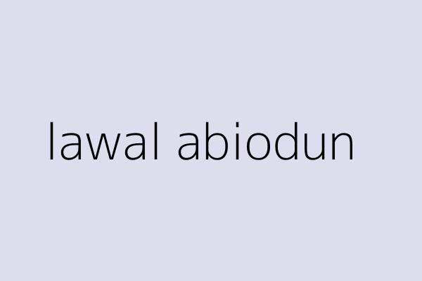 lawal abiodun